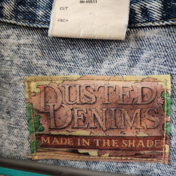 Vintage denim jacket dusted denim size S - Picture 3 of 4